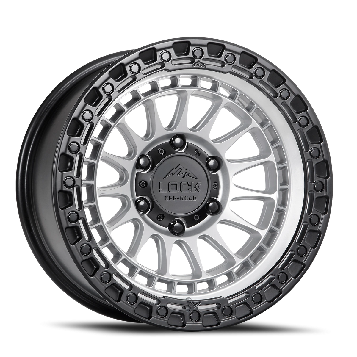 Lock Offroad Mojave Matte Silver W/ Matte Black Ring 20x9 0 5x127mm 71.5mm