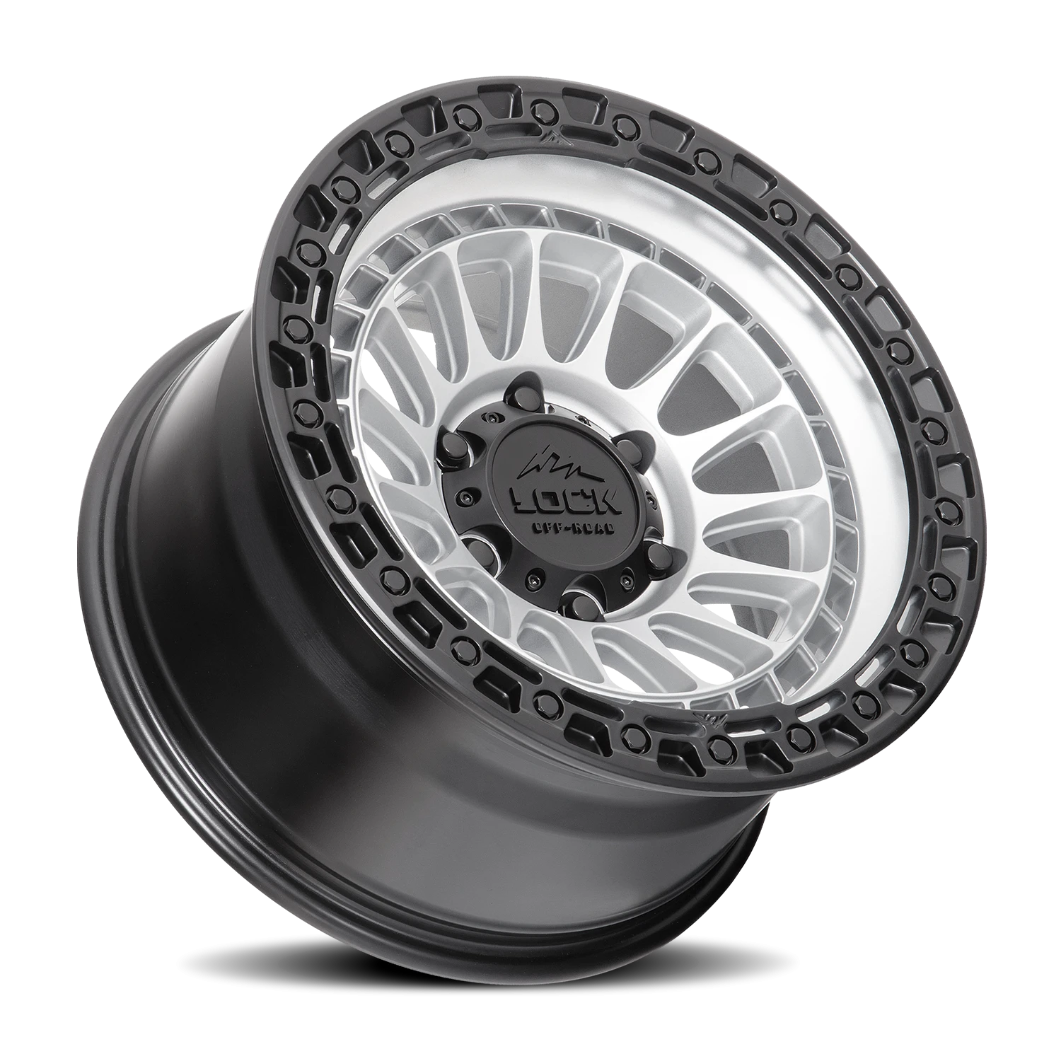 Lock Offroad Mojave Matte Silver W/ Matte Black Ring 17x9 0 5x127mm 71.5mm