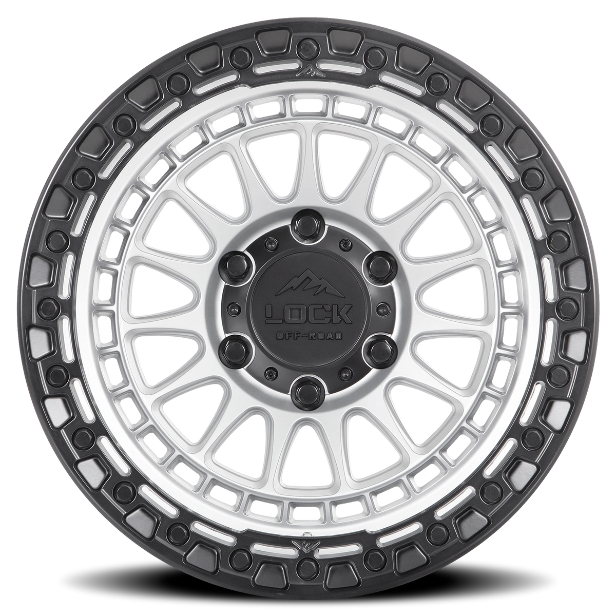 Lock Offroad Mojave Matte Silver W/ Matte Black Ring 20x9 0 5x127mm 71.5mm
