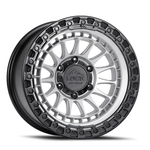 Lock Offroad Mojave Matte Silver W/ Matte Black Ring 20x9 0 6x135mm 87.1mm