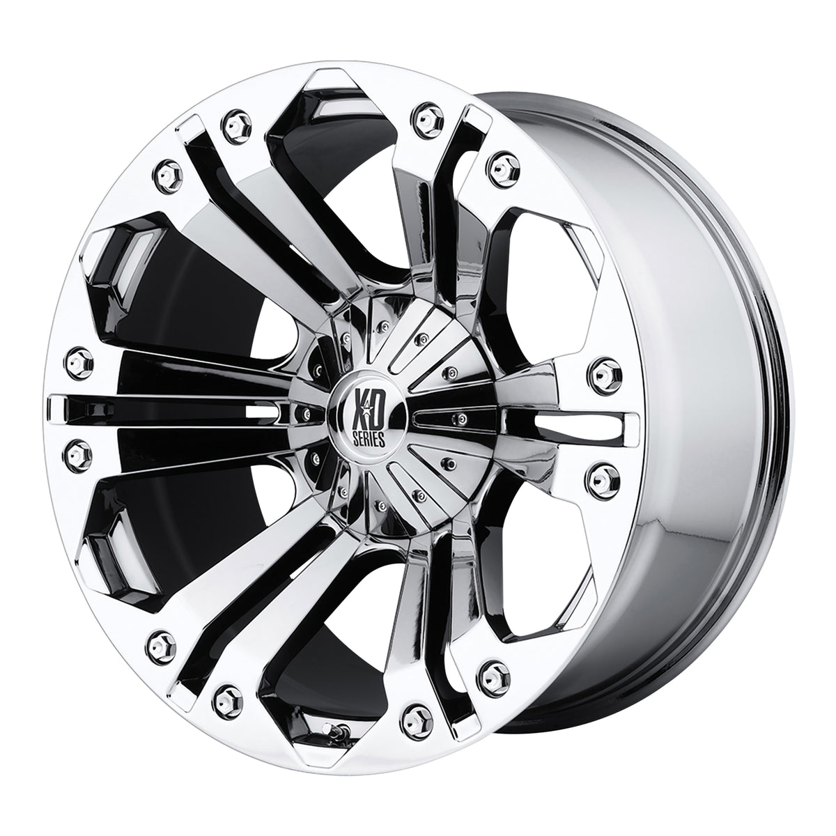 XD Series XD778 MONSTER Chrome 22x9.5 +18 6x135|6x139.7mm 106.1mm - Wheelwiz