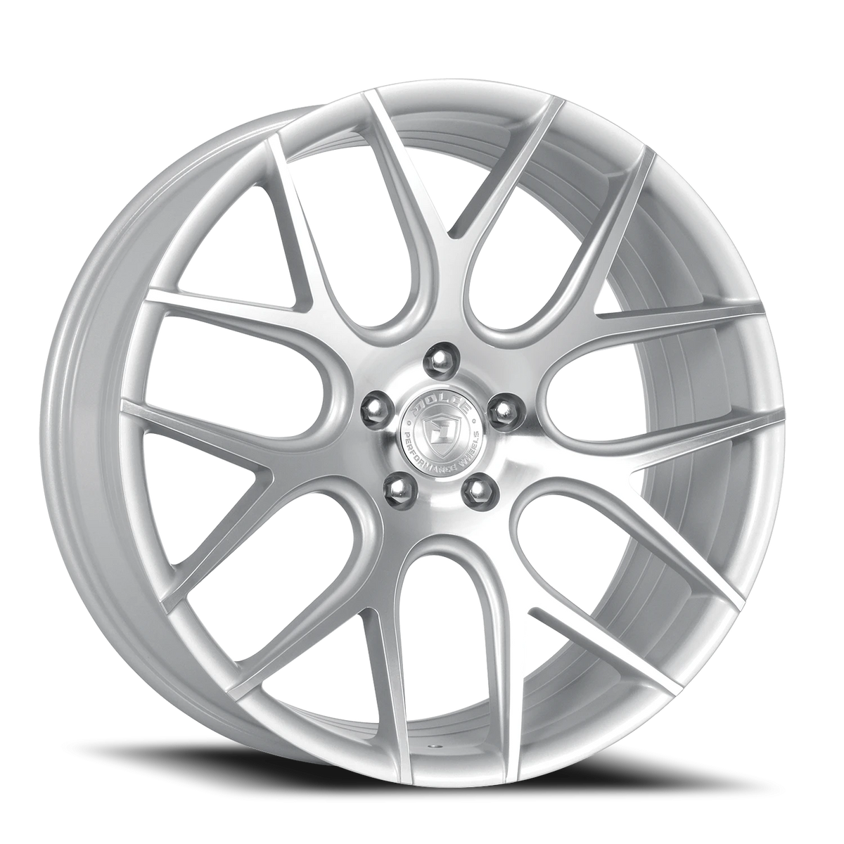 Dolce Performance Monza Gloss Silver W/ Machined Face 20x8.5 +28 5x120mm 72.56mm