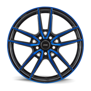 Konig Myth Gloss Black W/ Blue Tinted-Clearcoat 18x8 +43 5x100mm 73.1mm - Wheelwiz