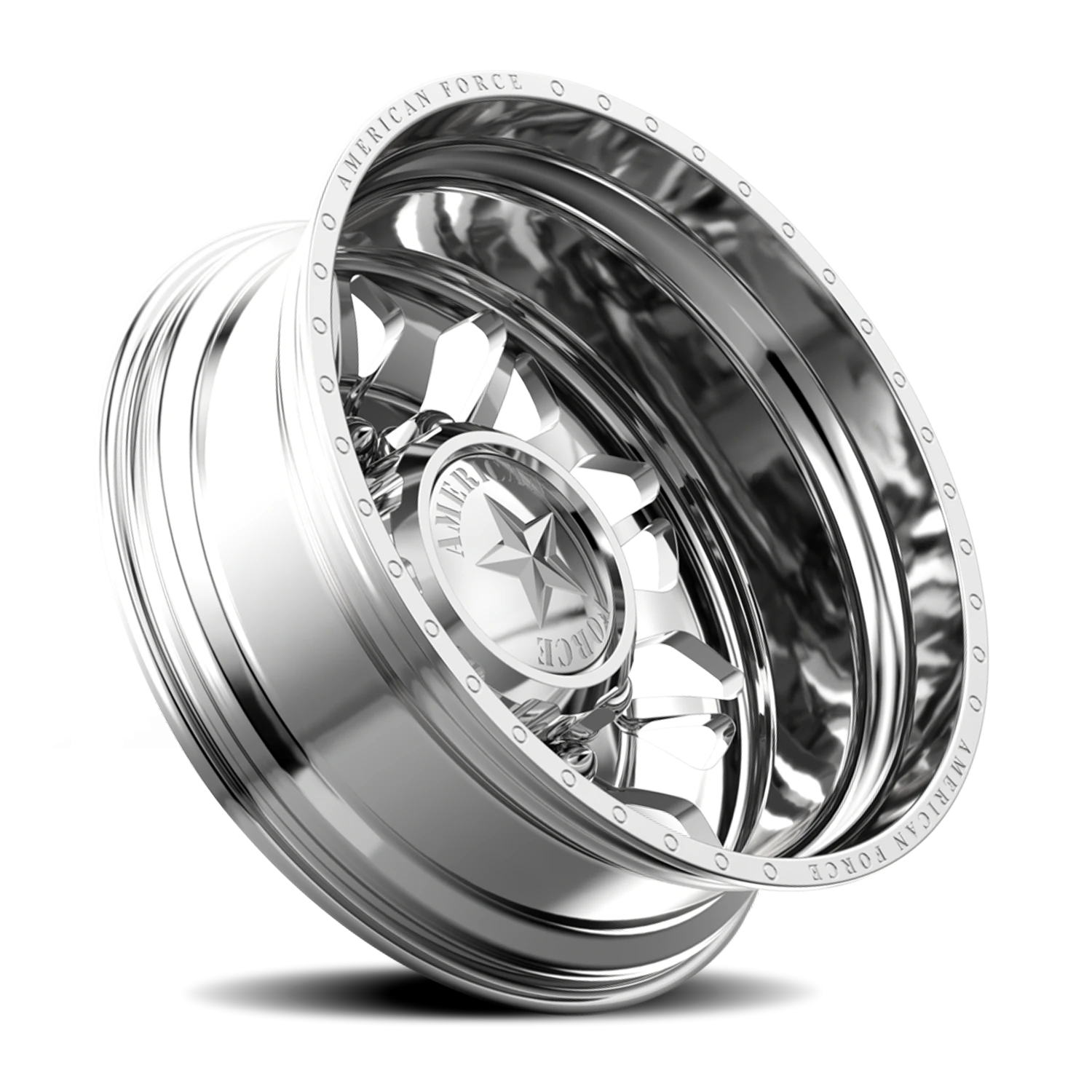 American Force N10 Commander DRW Polished 28x8.25 -130 10x225mm 170mm - Wheelwiz