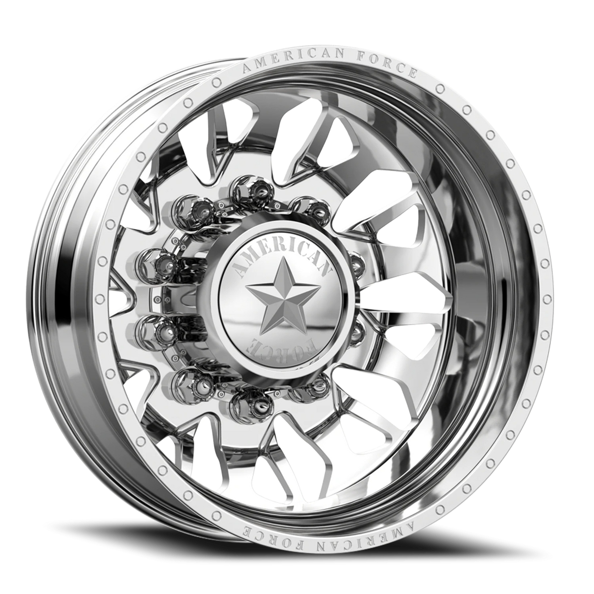American Force N10 Commander DRW Polished 22.5x8.25 -145 8x210mm 154mm - Wheelwiz