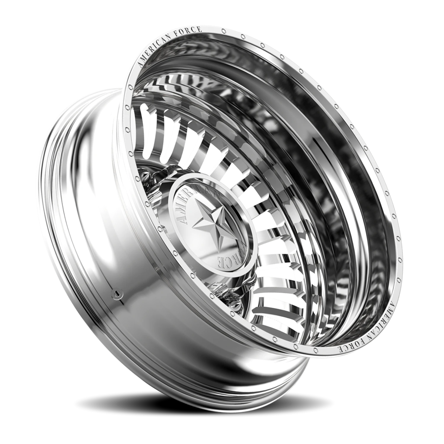 American Force N11 Legion DRW Polished 28x8.25 -130 8x210mm 154mm - Wheelwiz