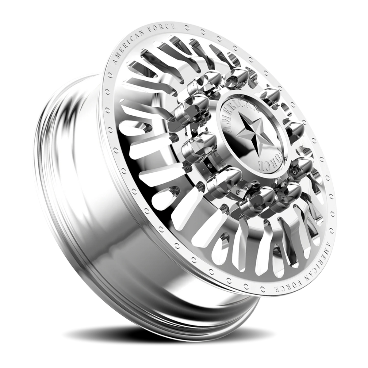 American Force N12 Brawn DRW Polished 22.5x8.25 +169 8x200mm 142mm - Wheelwiz