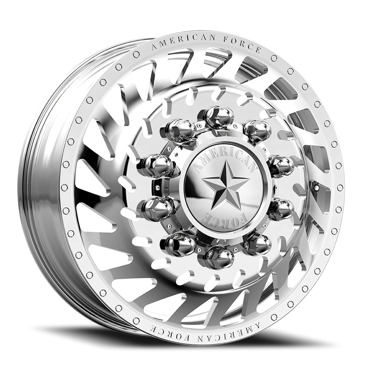 American Force N18 Cutlass DRW Polished 22.5x8.25 -145 8x225mm 170mm - Wheelwiz