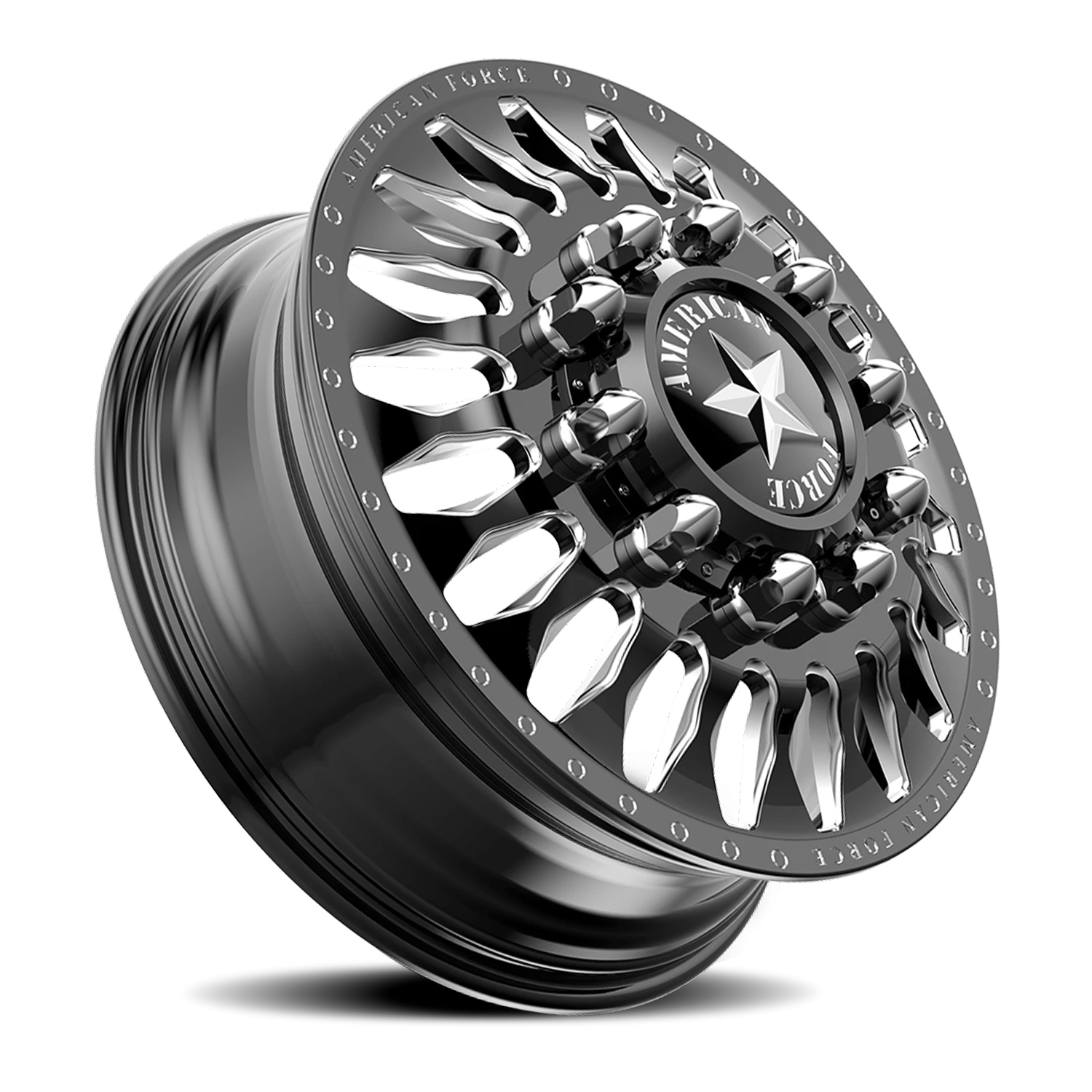 American Force N20 Massive DRW Gloss Black W/ Milled 24x8.25 +169 10x225mm 170mm - Wheelwiz