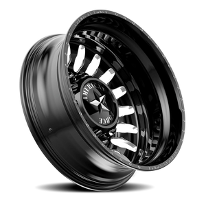 American Force N20 Massive DRW Gloss Black W/ Milled 26x8.25 -130 8x210mm 154mm - Wheelwiz