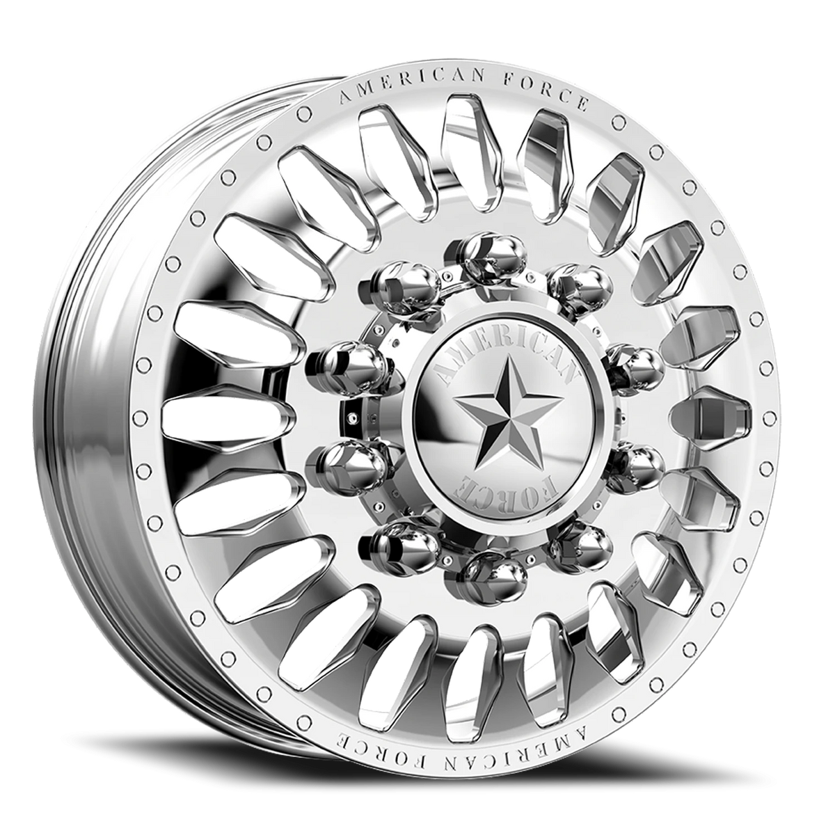 American Force N20 Massive DRW Polished 22.5x8.25 +169 10x225mm 170mm - Wheelwiz