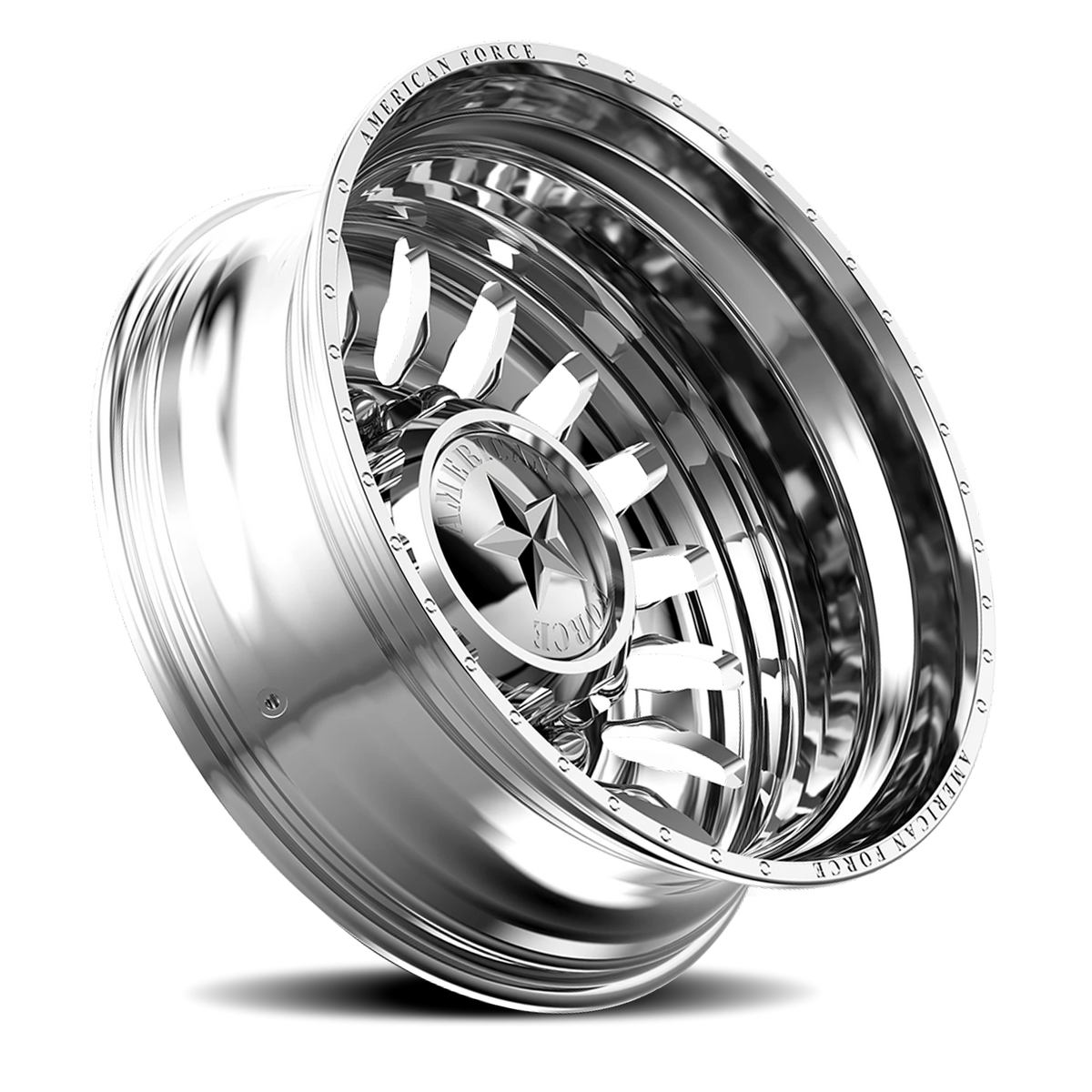 American Force N20 Massive DRW Polished 22.5x8.25 -145 10x225mm 170mm - Wheelwiz
