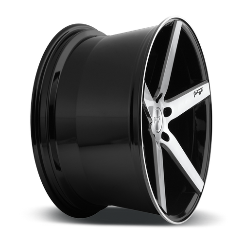 Niche M124 MILAN Gloss Black Brushed 20x8.5 +35 5x120mm 72.6mm