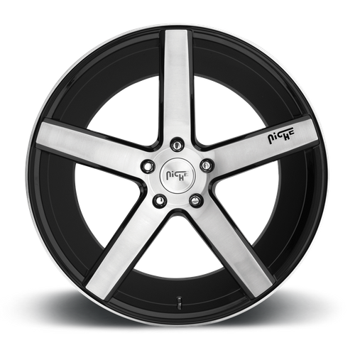 Niche M124 MILAN Gloss Black Brushed 19x8.5 +35 5x114.3mm 72.6mm
