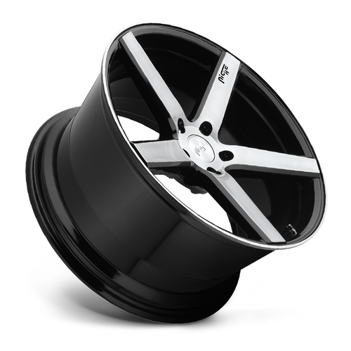 Niche M124 MILAN Gloss Black Brushed 22x9 +38 5x114.3mm 72.6mm