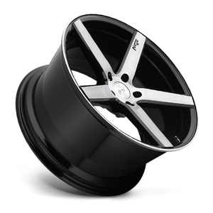 Niche M124 MILAN Gloss Black Brushed 20x8.5 +35 5x120mm 72.6mm