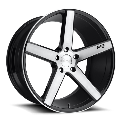 Niche M124 MILAN Gloss Black Brushed 22x9 +38 5x114.3mm 72.6mm