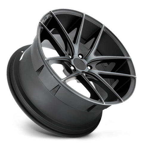 Niche M130 TARGA Matte Black Double Dark Tint 19x9.5 +35 5x120mm 72.6mm