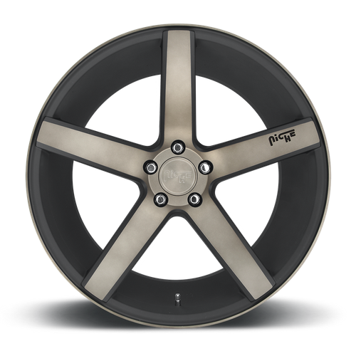 Niche M134 MILAN Matte Black Ddt Machined 20x8.5 +45 5x114.3mm 72.6mm - Wheelwiz
