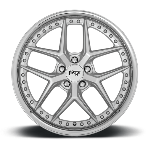 Niche M225 VICE Matte Silver 20x10.5 +35 5x120mm 72.6mm
