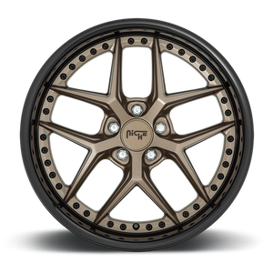 Niche M227 VICE Matte Bronze Black Bead Ring 20x10.5 +40 5x112mm 66.6mm