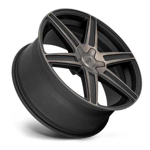 Niche M236 CARINA Matte Mach Double Dark Tint 20x10.5 +40 5x112mm 66.6mm - Wheelwiz