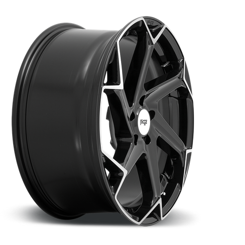Niche M255 FLASH Gloss Black Brushed 20x9 +18 5x115mm 71.5mm - Wheelwiz