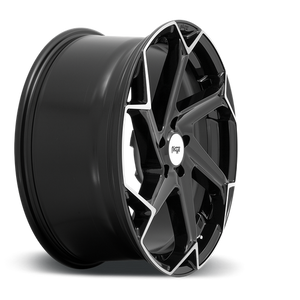 Niche M255 FLASH Gloss Black Brushed 20x9 +27 5x112mm 66.6mm - Wheelwiz