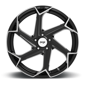 Niche M255 FLASH Gloss Black Brushed 20x9 +18 5x115mm 71.5mm - Wheelwiz