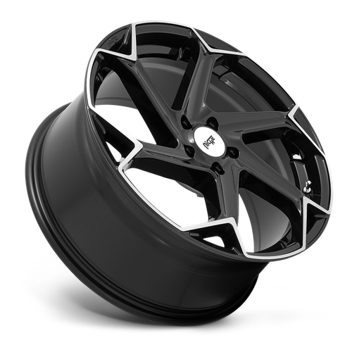 Niche M255 FLASH Gloss Black Brushed 20x9 +18 5x115mm 71.5mm - Wheelwiz