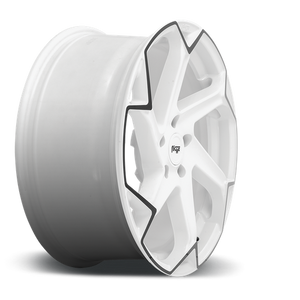 Niche M257 FLASH Gloss White W/ Black 20x10.5 +35 5x120mm 72.6mm - Wheelwiz