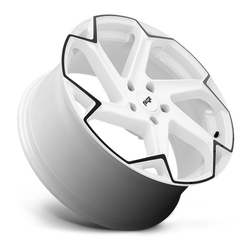 Niche M257 FLASH Gloss White W/ Black 20x9 +35 5x120mm 72.6mm - Wheelwiz