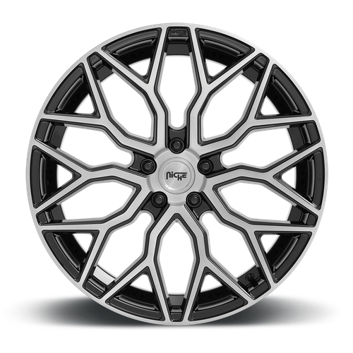 Niche M262 MAZZANTI Gloss Black Brushed Face 20x9 +27 5x112mm 66.6mm