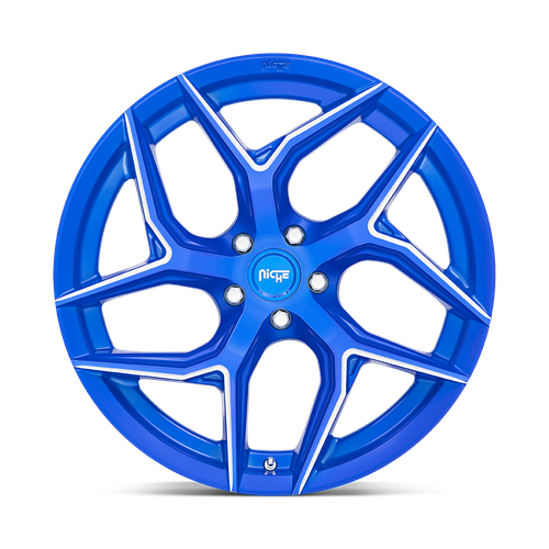 Niche M268 TORSION Anodized Blue Milled 20x9 +25 5x112mm 66.6mm