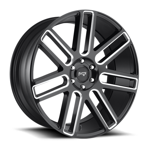 Niche M096 ELAN Matte Black Milled 20x9 +25 5x139.7mm 78.1mm - WheelWiz