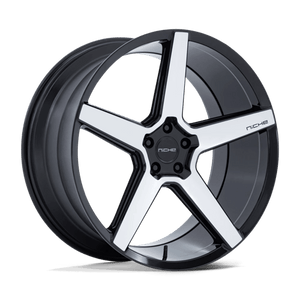 Niche NC283 MODENA Gloss Black W/ Machined Face 20x9 +27 5x120mm 72.6mm - Wheelwiz
