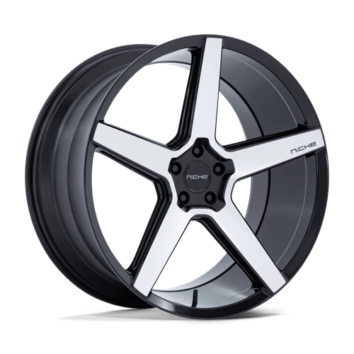 Niche NC283 MODENA Gloss Black W/ Machined Face 22x9 +27 5x120mm 74.1mm - Wheelwiz