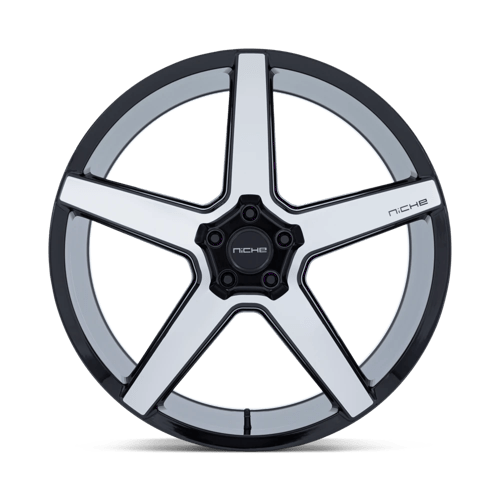 Niche NC283 MODENA Gloss Black W/ Machined Face 20x10.5 +38 5x114.3mm 72.6mm - Wheelwiz