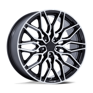 Niche NC277 CALABRIA 5 Gloss Black Machined 20x10.5 +38 5x112mm 66.6mm - Wheelwiz