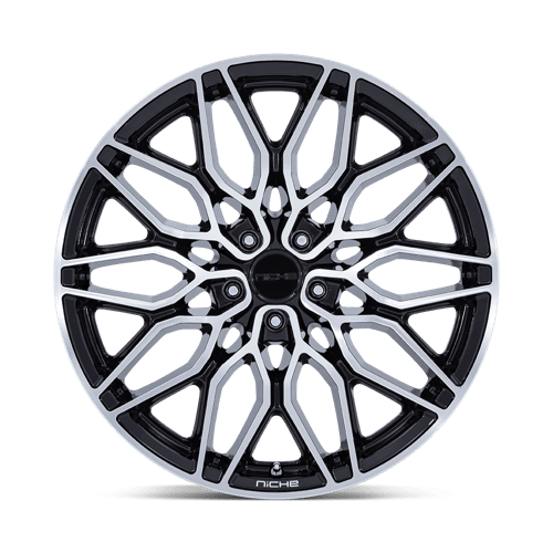 Niche NC277 CALABRIA 5 Gloss Black Machined 22x9 +20 5x112mm 66.6mm