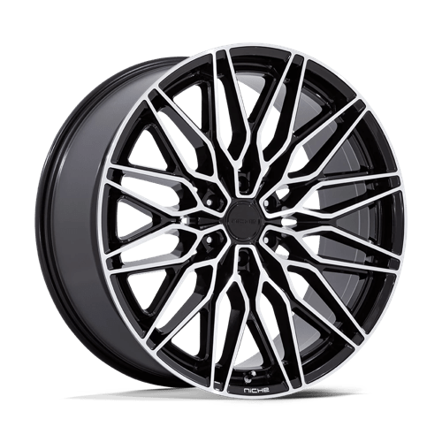 Niche NC278 CALABRIA 6 Gloss Black W/ Machined 24x10 +30 6x135mm 87.1mm