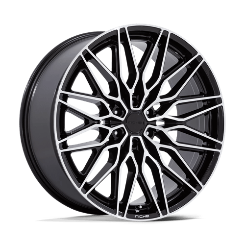 Niche NC278 CALABRIA 6 Gloss Black W/ Machined 22x9.5 +30 6x135mm 87.1mm