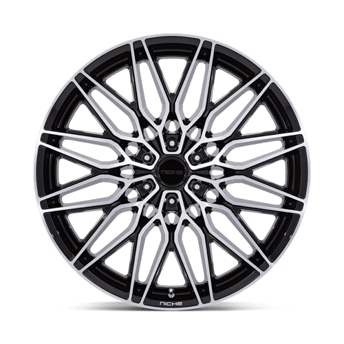 Niche NC278 CALABRIA 6 Gloss Black W/ Machined 24x10 +20 6x139.7mm 106.1mm