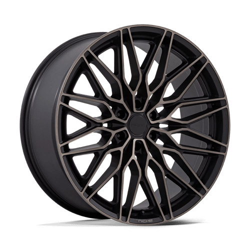 Niche NC278 CALABRIA 6 Matte Black Machined Dark Tint 24x10 +30 6x135mm 87.1mm