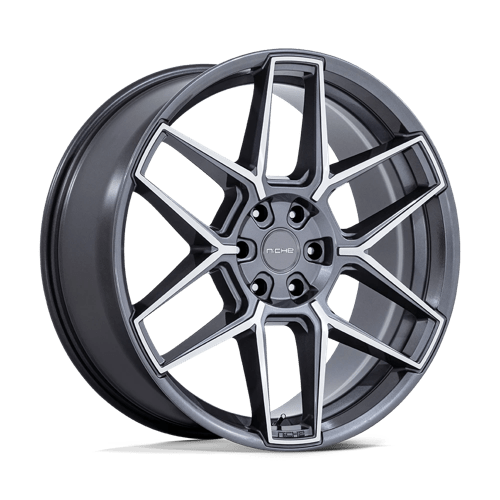 Niche NC281 RISE Anthracite W/ Machined Face 22x9.5 +30 5x127mm 71.5mm