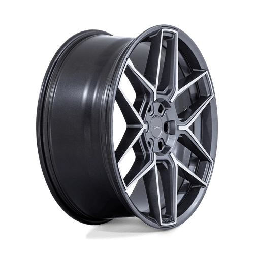 Niche NC281 RISE Anthracite W/ Machined Face 22x10.5 +18 5x115mm 71.5mm - Wheelwiz