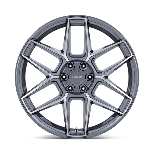 Niche NC281 RISE Anthracite W/ Machined Face 22x9.5 +38 5x114.3mm 72.6mm - Wheelwiz