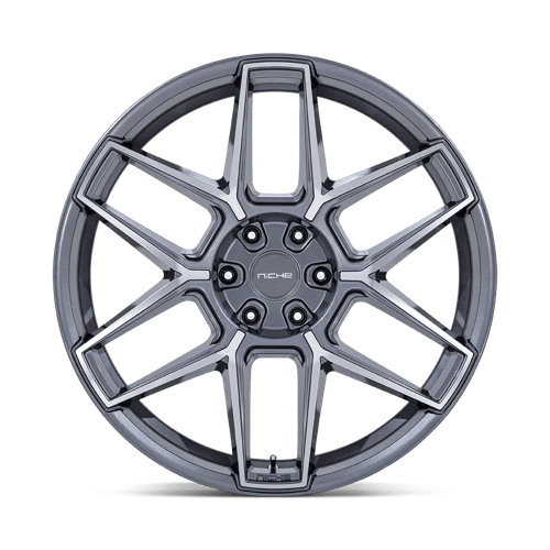 Niche NC281 RISE Anthracite W/ Machined Face 22x9.5 +38 5x114.3mm 72.6mm