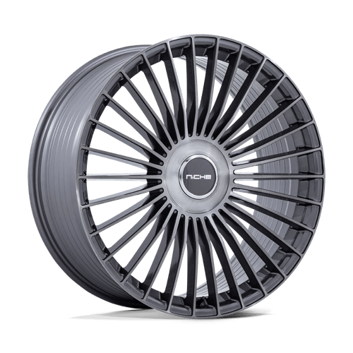 Niche NC282 SERENE Gloss Titanium Brushed 22x9 +20 5x112|5x120mm 72.6mm - Wheelwiz