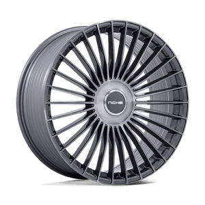 Niche NC282 SERENE Gloss Titanium Brushed 22x9 +20 Custom 72.6mm - Wheelwiz